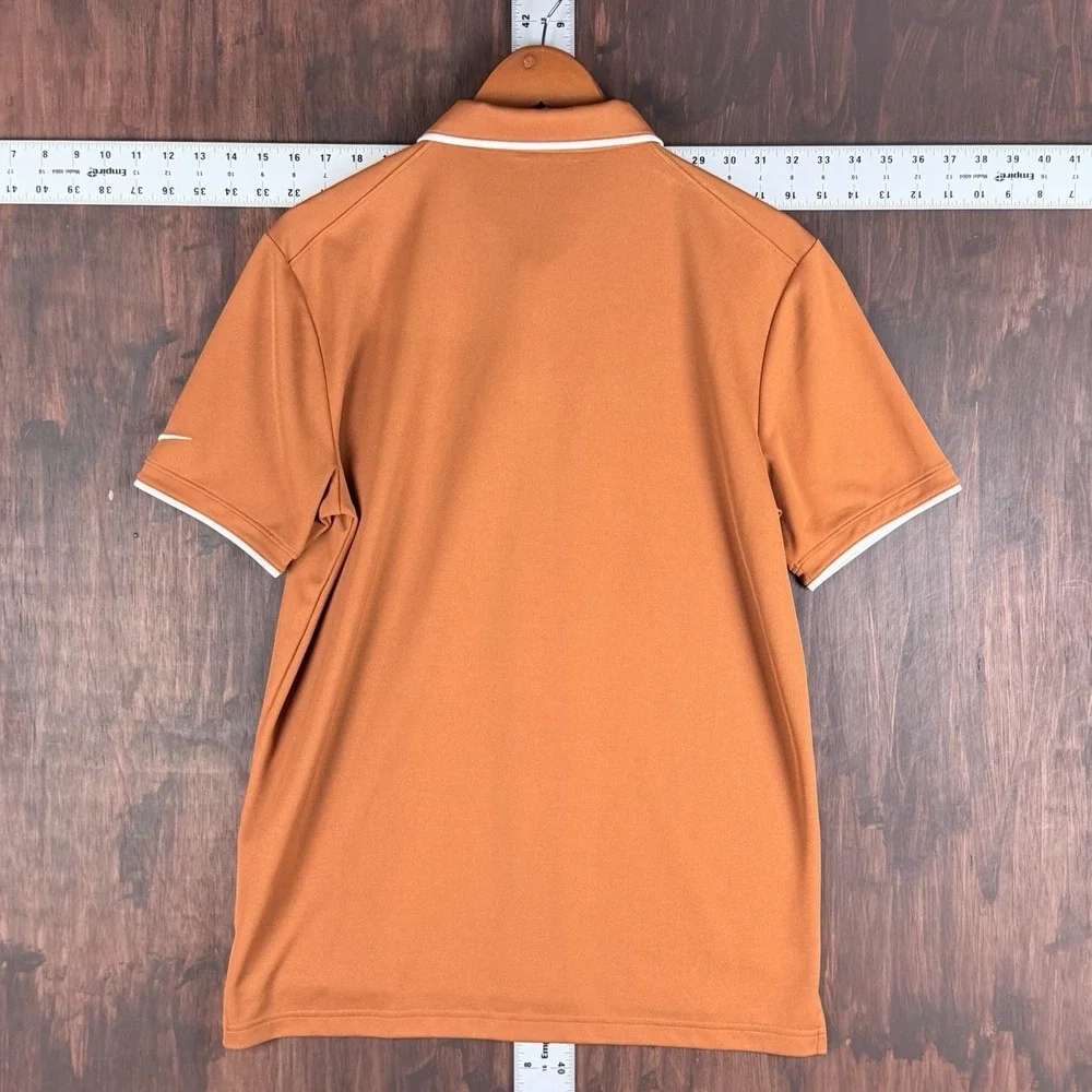 Texas Longhorns Nike Polo Shirt Burnt‎ Orange Football Dri-FIT Men's Medium NCAA